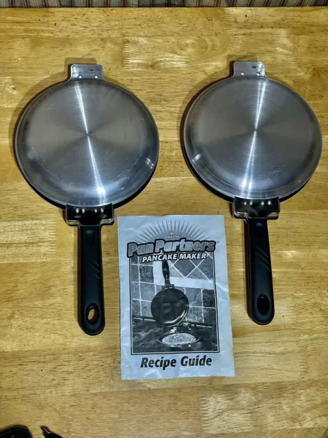 2 Double Side Non Stick Coating Flip Frying Pan Pancake Maker  Never Used