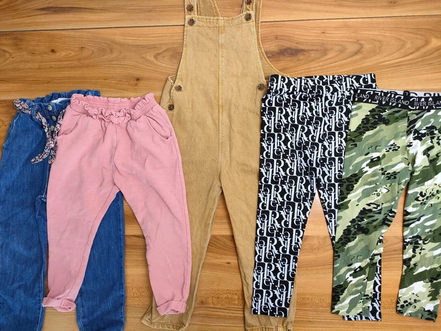 {C750} ZARA River Island girls 3-4 years leggings jeans dungarees bundle