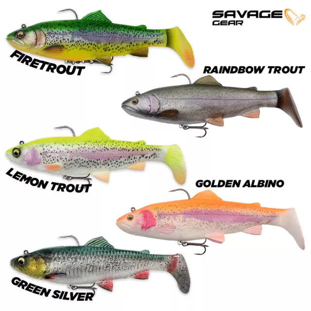 Savage Gear 4D Line Thru Trout Swim Baits / Lures - Pike Zander Salmon  Fishing