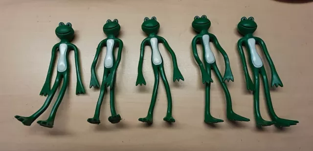 Vintage Sun Hill Bendable Frog Plant Limb Ties - 5.5” Posable Figurines Lot of 5
