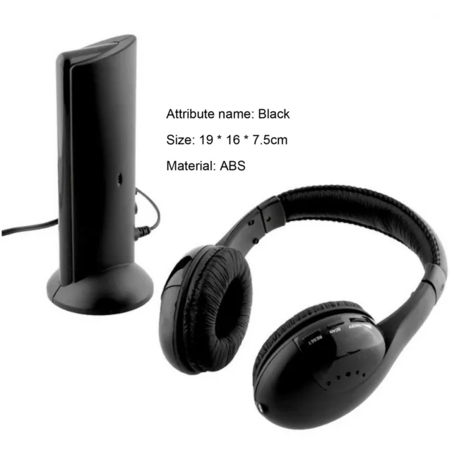 Rybozen Wireless TV Headphones with Transmitter Dock, Over-Ear Cordless  Headset