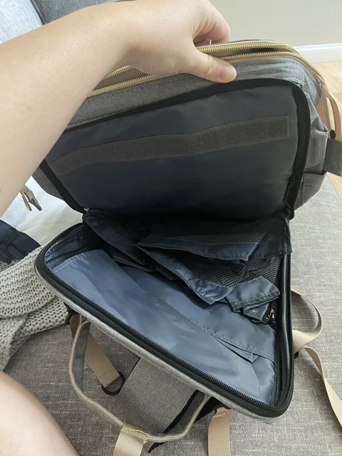 Baby Diaper Bag Backpack with Bassinet Changing Station Gray 10