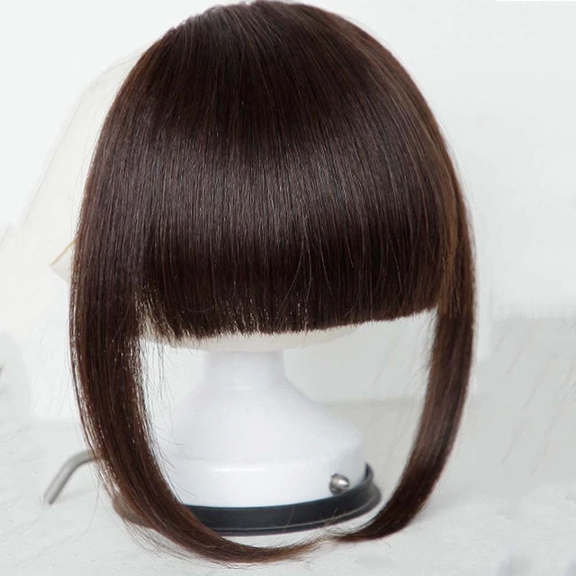 Thicken Synthetic Wig Pads Fringe Wig Clip Fake Bangs Short Straight Bangs