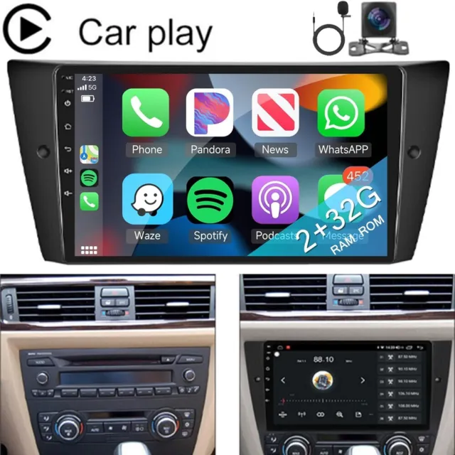 Für BMW 3 E90 E91 E92 E93 Bluetooth RDS 9" Android 13 Autoradio GPS Navi CarPlay