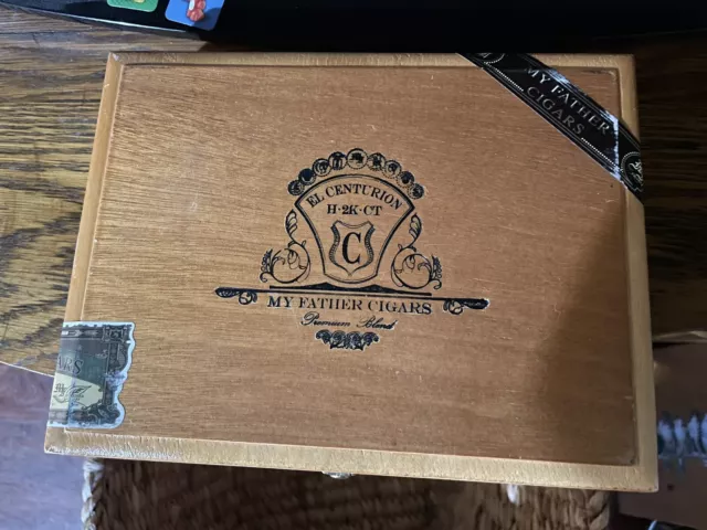 My Father’s Cigars [El Centurian] Empty Wooden Cigar Box 9”x7.25”x2” Hinged