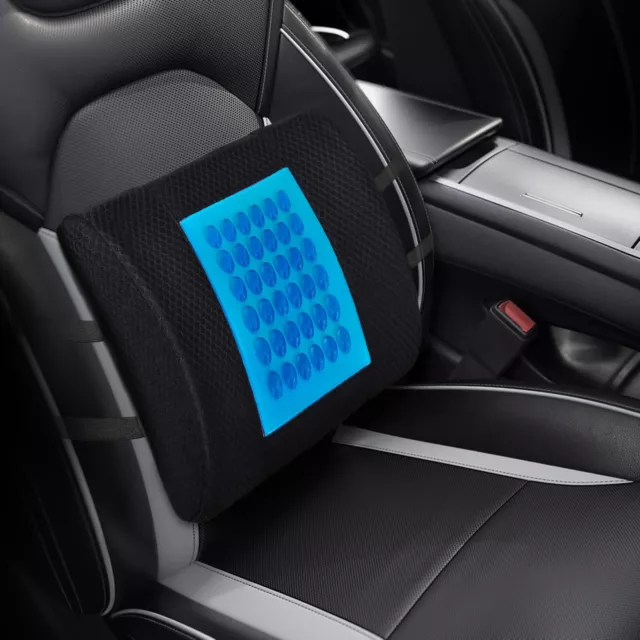 Gel Lumbar Support Pillow with Memory Foam for Home Office Chair  Car Airplane