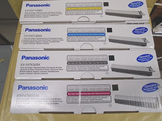 Genuine Bnib Panasonic Kx -Mc6020 Cyan,Yellow,Magenta,Black Toner Cartridges