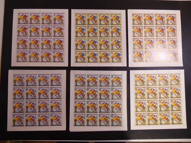 Tschad 1982, 800 Serien "Fußball WM Spanien", gest./CTO, Mi.Nr.890/95, ME 2000,-