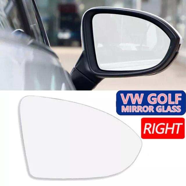 Right Driver Side Mirror Glass for VW GOLF MK7 MK7.5 2013-2018 Heated Back Base