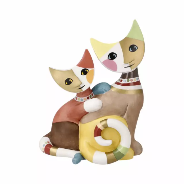 Goebel Figurine Rosina Wachtmeister - Chats Noemi e Taddeo, porcelaine, 16.5 cm