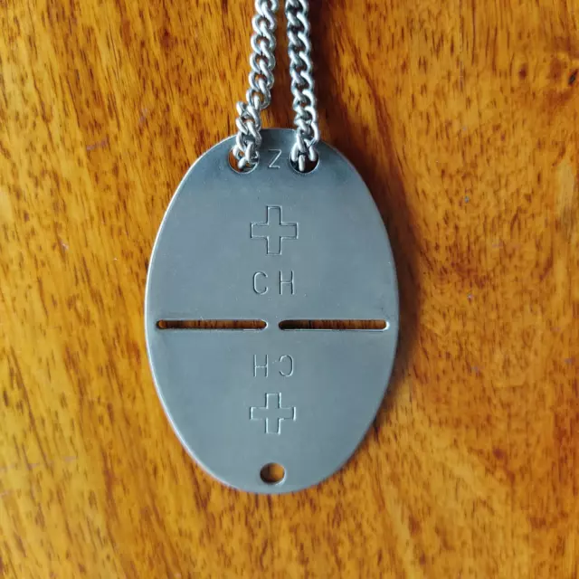 SWISS Army MILITARY Dog Tag Erkennungsmarke Soldier CH metall disc Switzerland 3