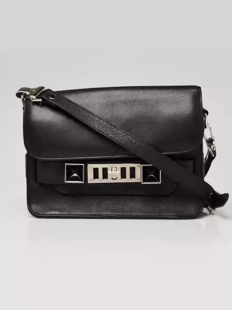 Proenza Schouler Black Leather PS11 Mini Classic Bag