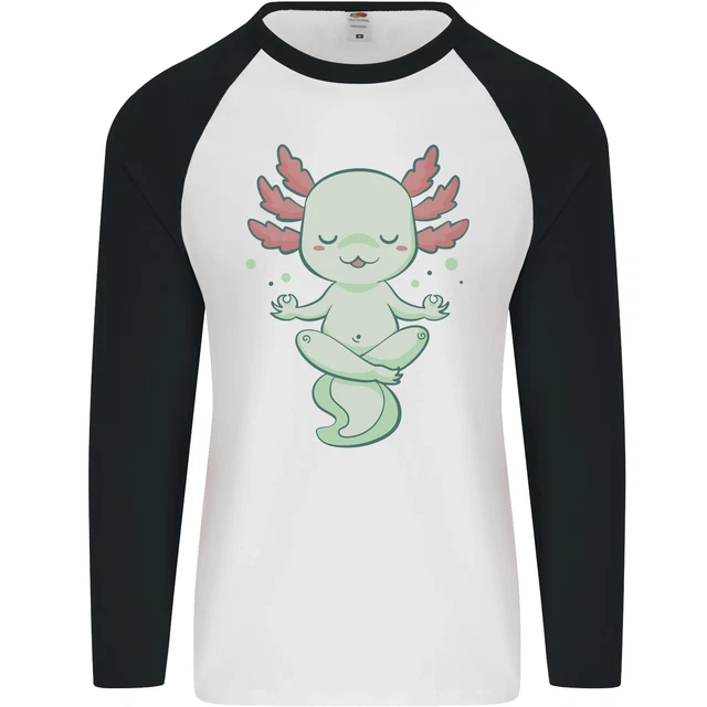 IN Meditazione Axolot Yoga Spirituale Uomo L/S Baseball T-Shirt