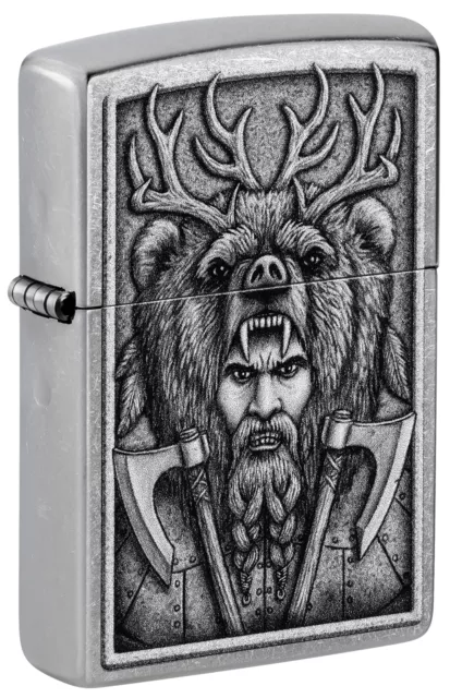 Zippo Barbarian Design Street Chrome Windproof Lighter, 48731