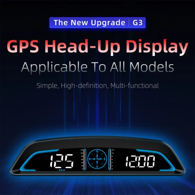 4inch Car Auto GPS HUD Head-up Display Overspeed Alarm Time Compass Host Angle