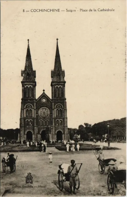 CPA AK VIETNAM Cochinchine SAIGON - Place de la Cathédrale (62293)
