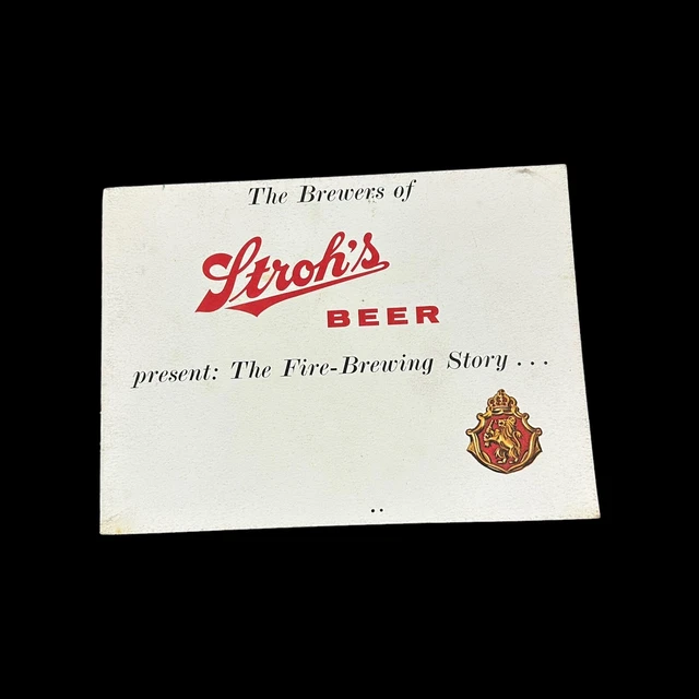 Vintage Stroh’s Beer Fire Brewing Story History & Process Booklet Detroit 1960s