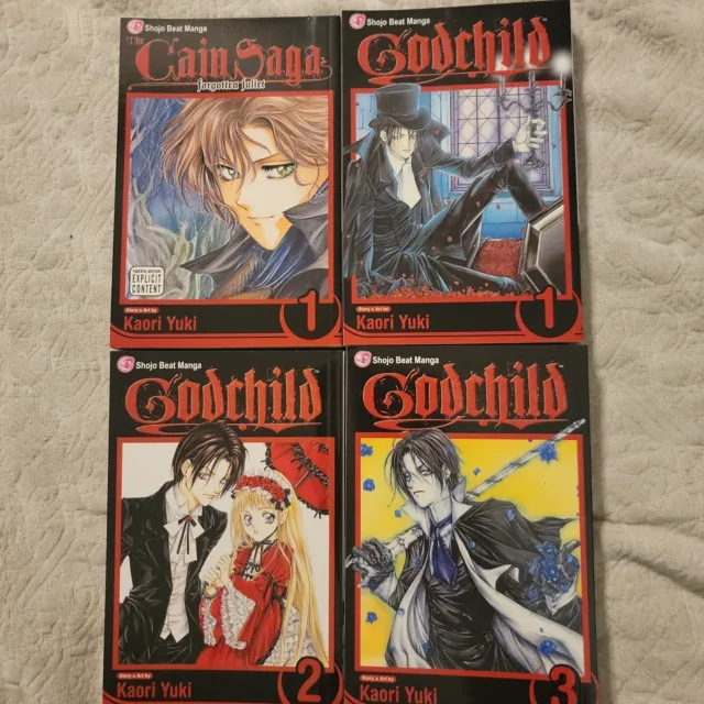 Godchild Vol. 1-3 & Prequel Cain Saga Vol. 1 English SHOJO BEAT MANGA Kaori Yuki