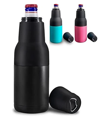 Beer Bottle Insulator Can Cooler 12 oz 304 Stainless Steel 3 in 1 Beer Coozy ...