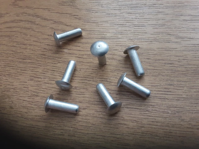 Testa trave reticolare a fungo 3/16"" x 5/8"" rivetto anodizzato alluminio qty 8