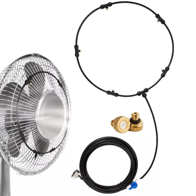 Fan Misting Kit Outdoor Mist Cooling System Water Mister Spray Fan Mister Kit