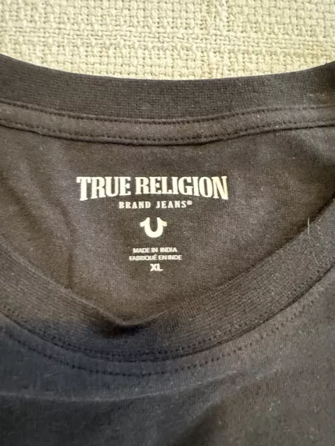 True Religion Kids Shirt XLarge Black Short Sleeve Graphic Tee Logo Crew Neck. 3