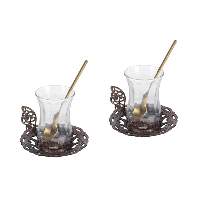 2 vasos de taza de té decorativos de estilo europeo delicados para café diario