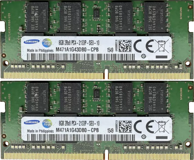 16GB 2x8GB DDR4 2133MHz PC4-17000 Memory RAM Laptop SODIMM 1.2V 260 P Lot