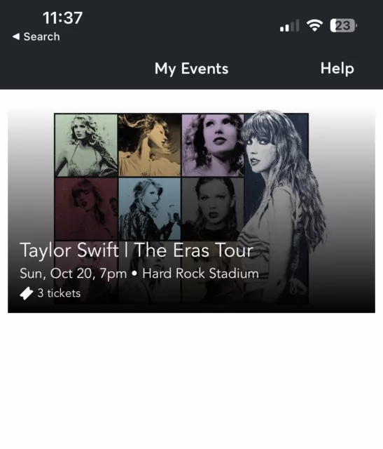 3 TICKETS TO see TAYLOR SWIFT The Eras Tour Hard Rock Stadium Miami