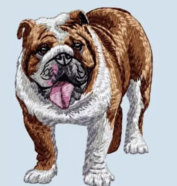 Bulldog Dog Breed Bathroom SET OF 2 HAND TOWELS EMBROIDERED