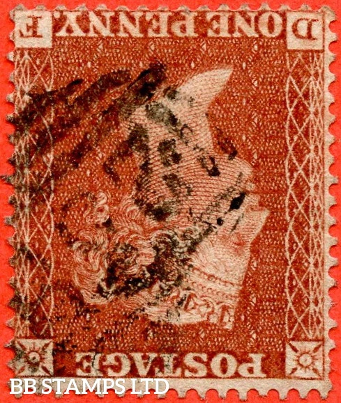 SG. 21wi. C4 (1) c. " DF ". 1d Red Brown. Plate 15. INVERTED WATERMARK. A B72590