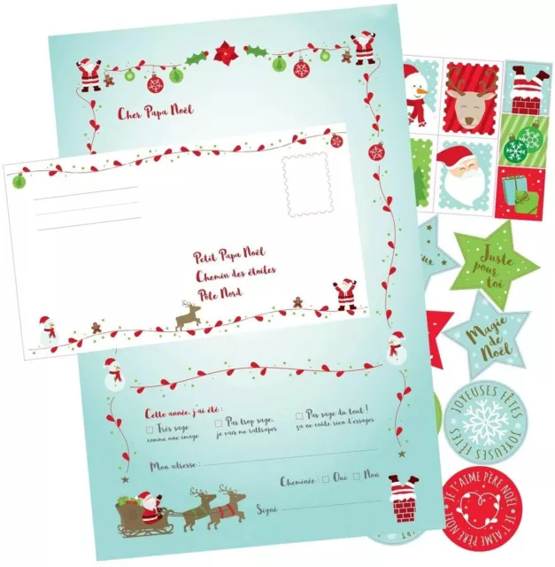 VORCOOL Père Noël enveloppe lettre au père Noël feutre enveloppe broderie  Noël ornement 10pcs (rouge)