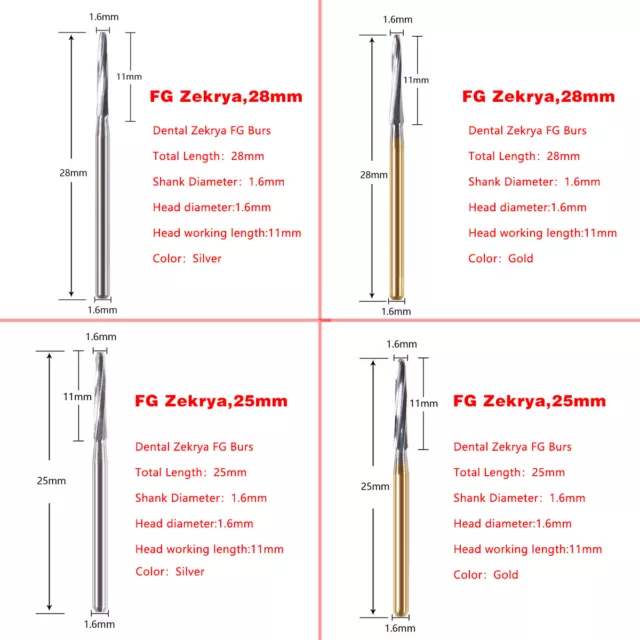 Dental Tungsten Carbide Zekrya ENDO-Z Round Bur Burs High Speed Handpiece