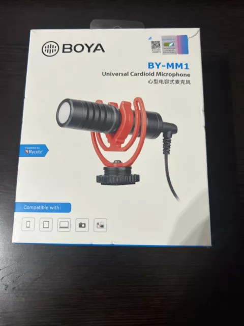 Boya MM1 Universal Cardiod Microphone  for Camera, Consumer, Camcorder, Phones