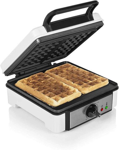 Piastra Per Waffle Belga FOHERE - 4 Fette Antiaderente, 1200W, 5 Livelli Doratura - Foto 4