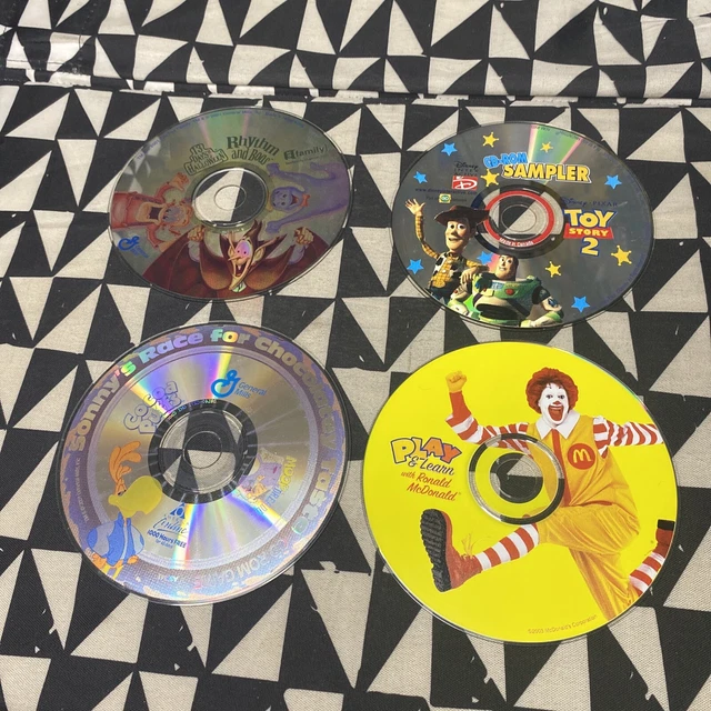 LOT OF 4 PC & CDROM Kids Games disc only mcdonalds toy story 2 coco
