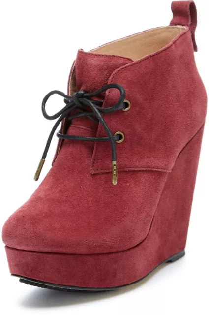Koolaburra Katelyn 21 [ Gr. 35/36 39 40 41] Cuir Sauvage Bottines Rouge Neuf