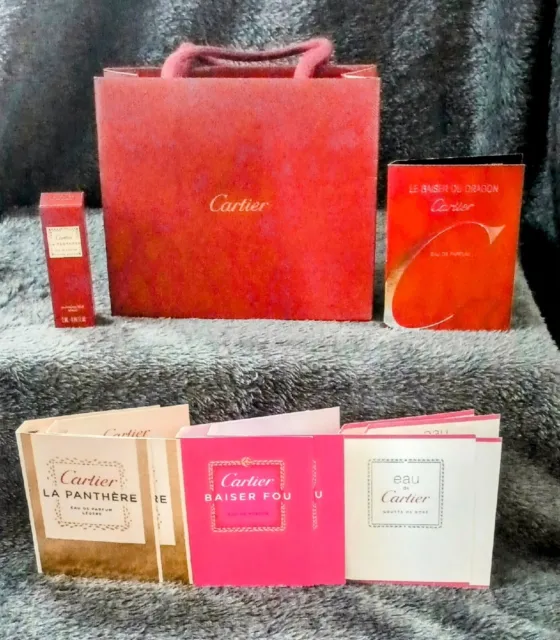 8 Cartier Perfume Samples In Bag Plus Free Shipping