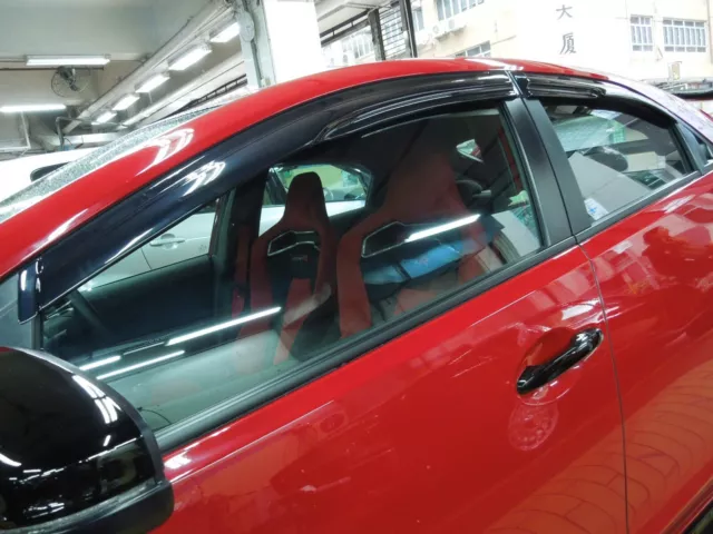 Rain Window Visor Wind Deflector 2012-16 Honda Civic 5Dr Hatchback Type R S FK2