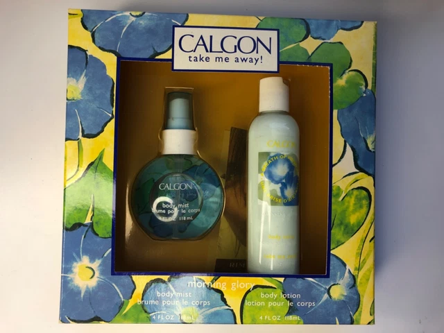Calgon Take Me Away! Morning Glory 4 oz body mist & 4 oz lotion NIB VINTAGE 