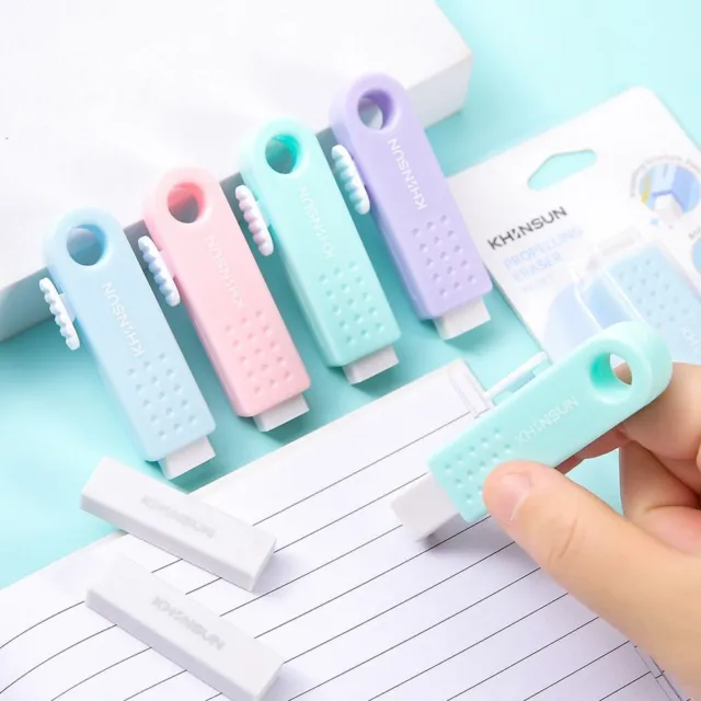 Replaceable Core Pull Eraser Erasers Drawing Writing Wiping Tool  Kids Gift
