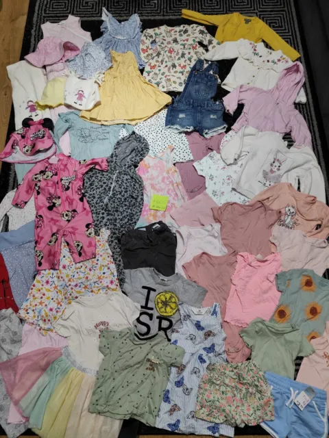 #605💜 Huge Bundle Of Baby Girl Clothes 18-24months NEXT GEORGE MINNIE H&M PRIMA