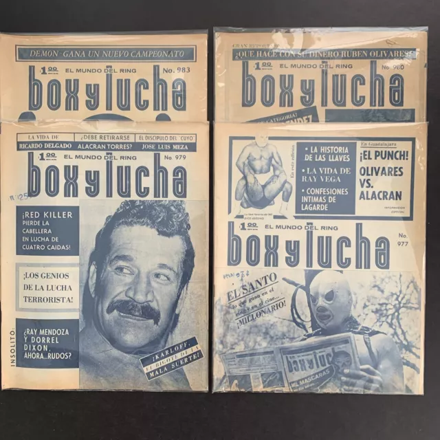 (4) Box y Lucha Magazine * LUCHA LIBRE * 1971 * Mexican *El Solitario * #LLN-6