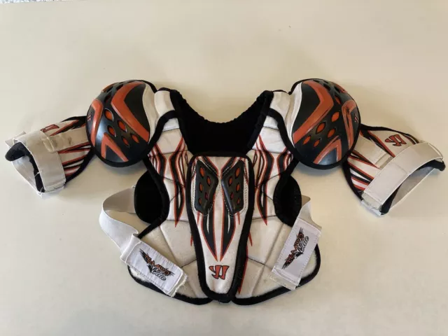 Warrior Tempo Elite Chest Protector/Shoulder Pads - Small Lacrosse Black Orange