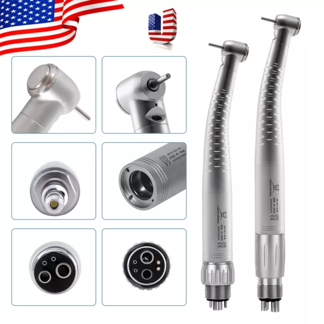 Dental Fiber Optic High Speed Handpiece /+ LED Quick Coupling 4/6Hole Fit KaVo