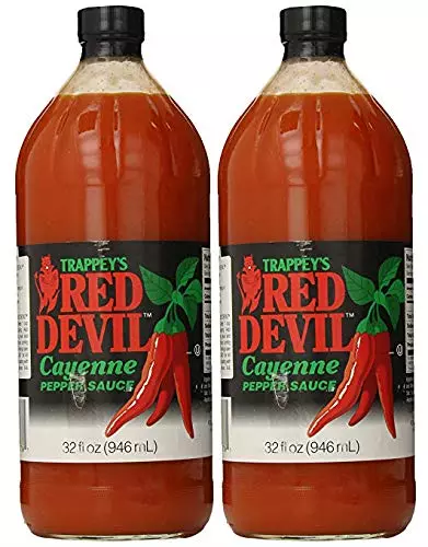 Trappeys Hot Sauce, Red Devil, 32 Ounce, Pack of 2