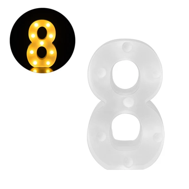 Decorazione luci numeriche, targa luminosa