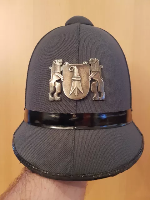 Schweiz Polizei Basel Stadt Bobby Helm Police Switzerland Bobbie Helmet