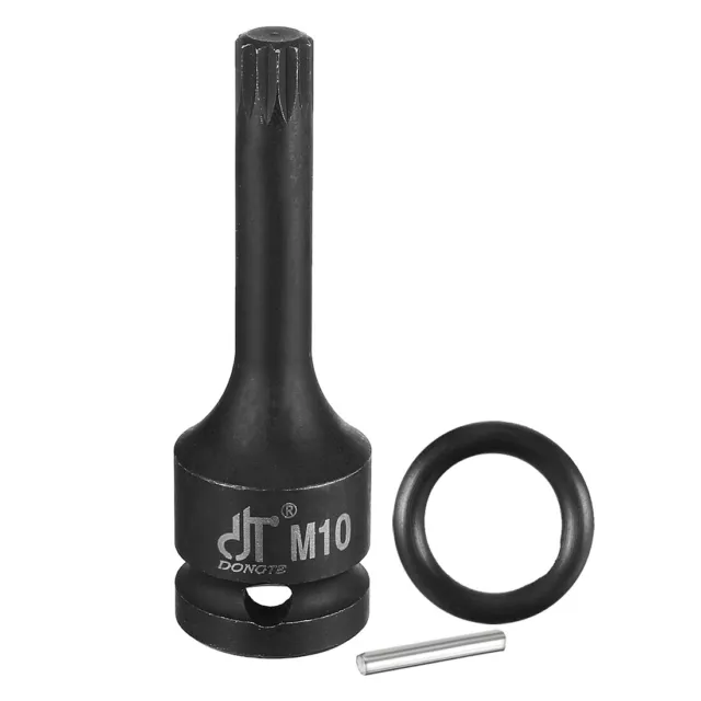 1/2-Inch Drive 10mm Triple Square Spline Bit Impact Socket, Cr-Mo Steel