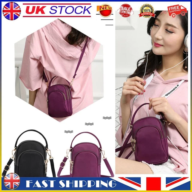 Crossbody Bag Nylon Ladies Handbags Portable Elegant Solid Color Simple for Work